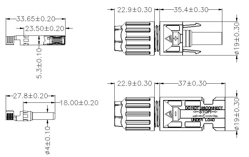MC4 solar connector YR- C4K