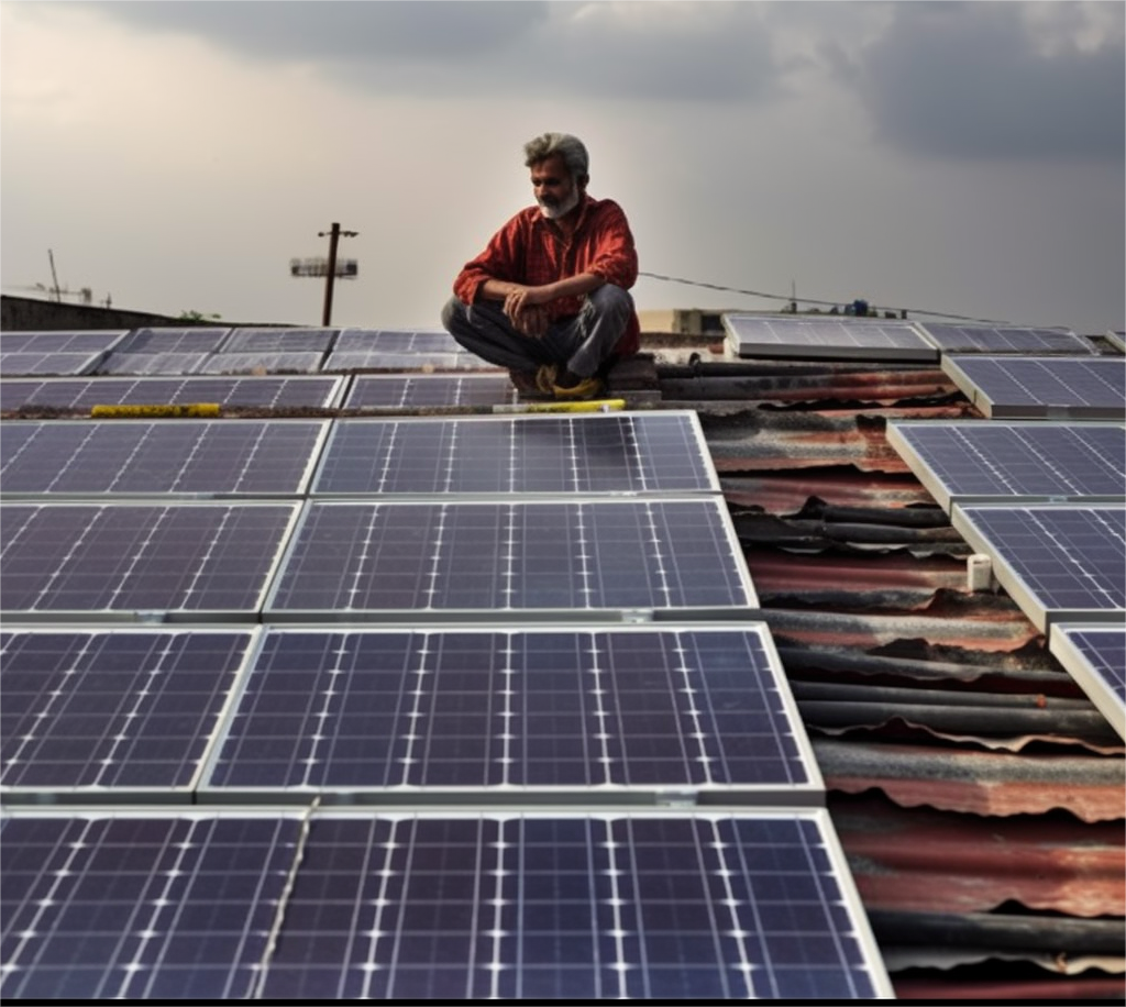 indian_with_rooftop_solar_panel